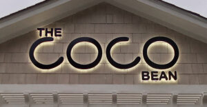 The Coco Bean lit signage