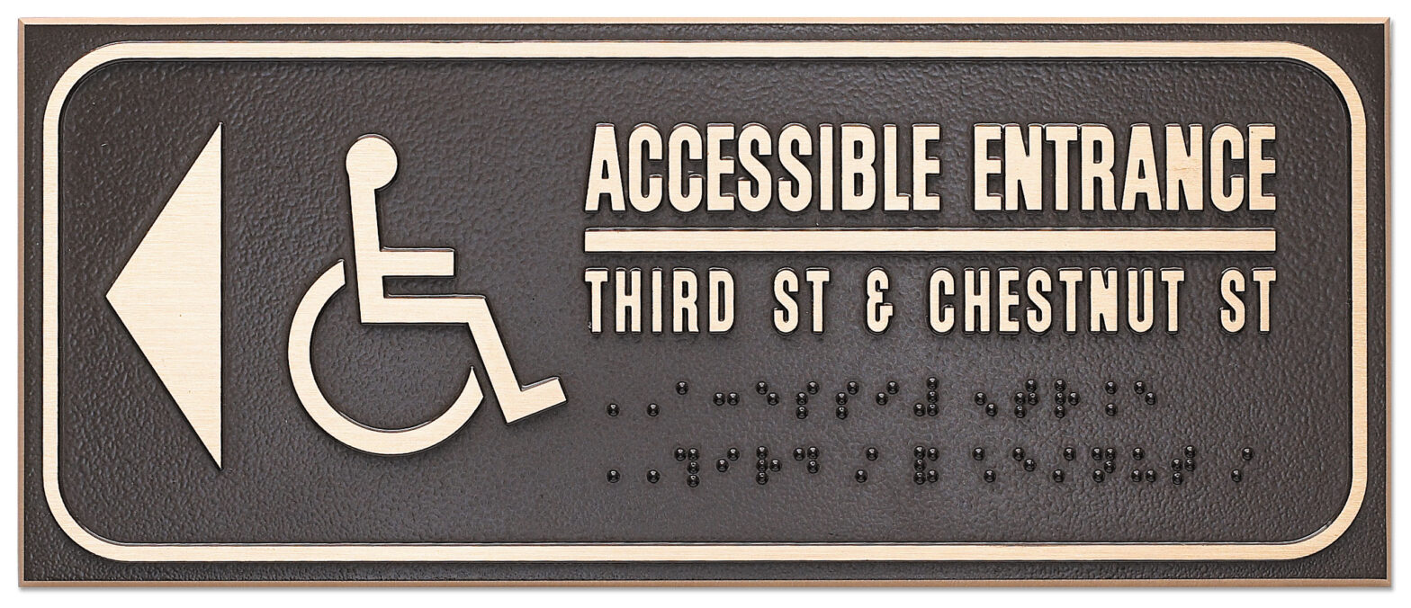 Braille signage showcasing tactile design for enhanced accessibility