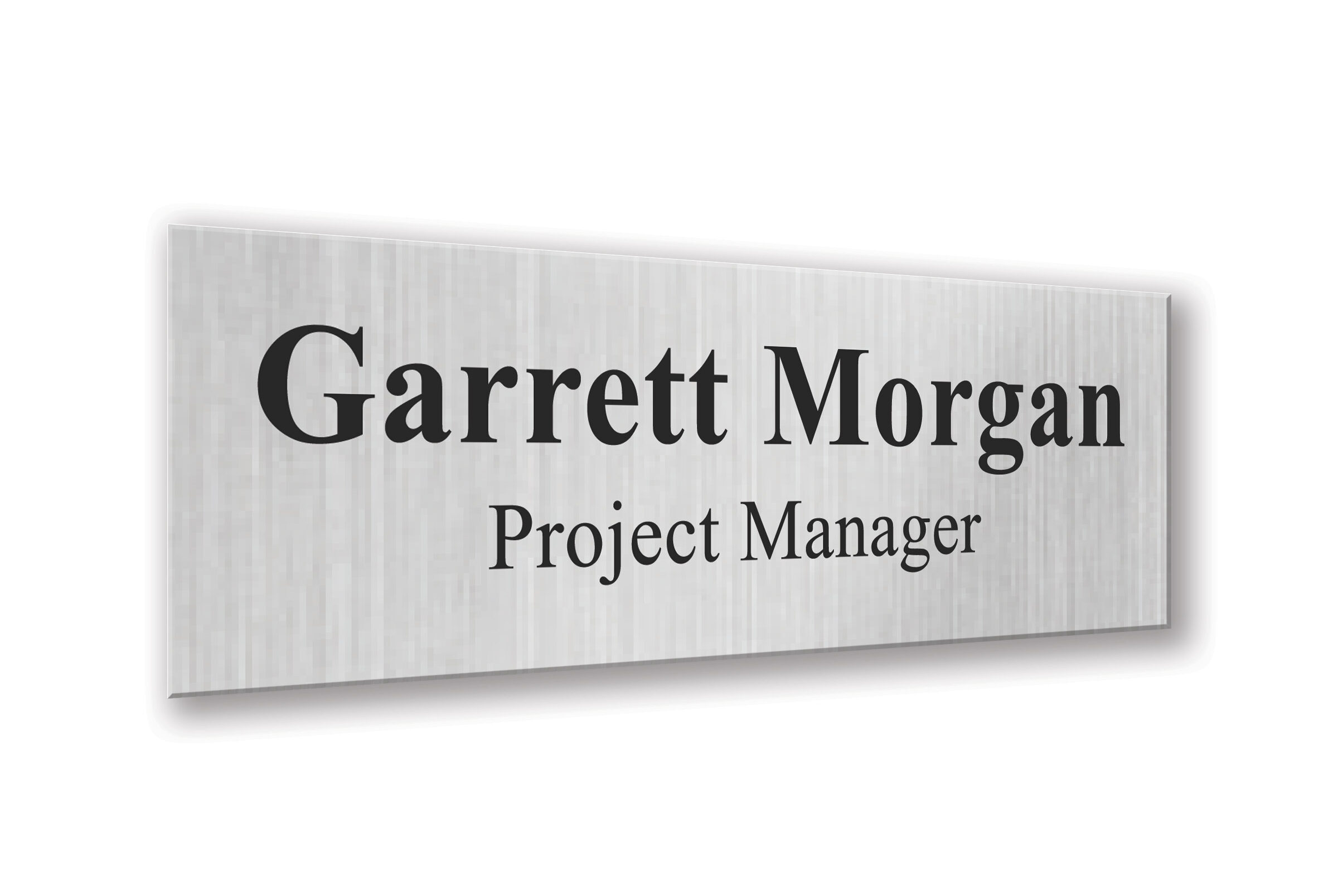 Office name plates reflecting professionalism and personalized branding.